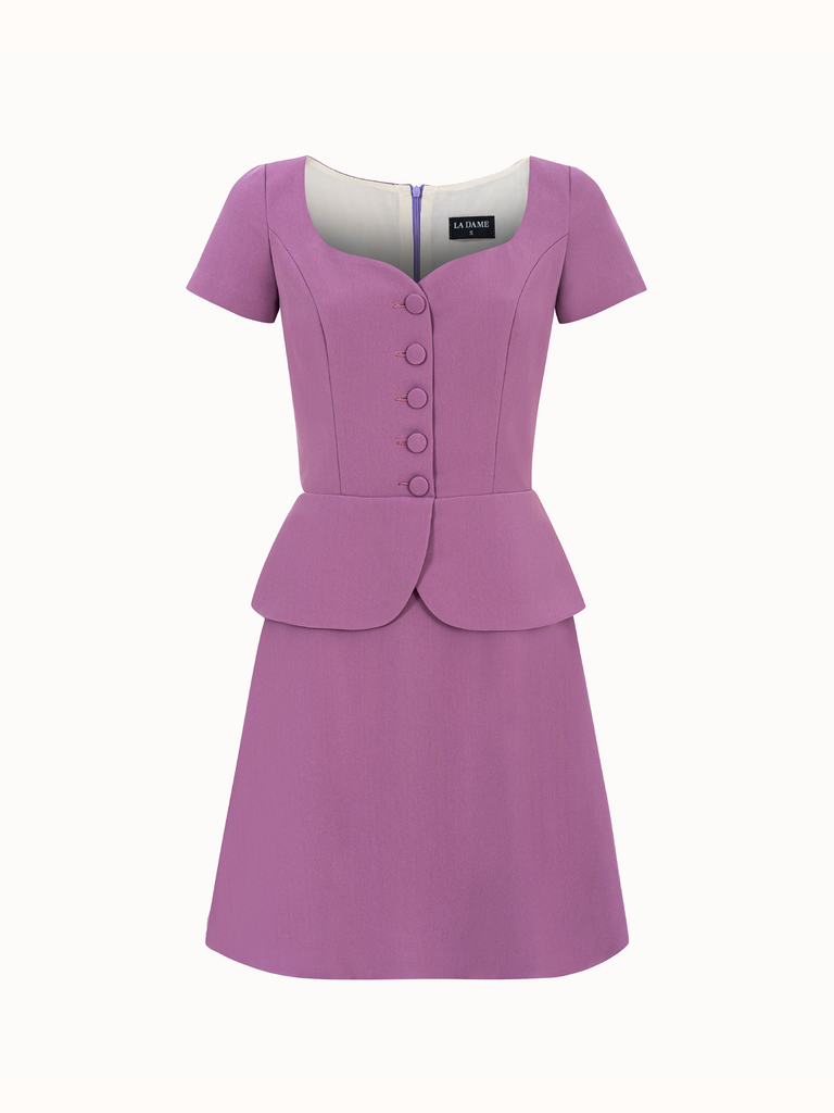 fioletowa sukienka mini